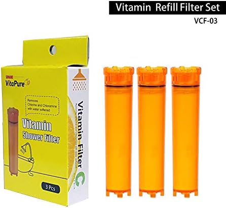 Shower Filter VCF-03 - Vitamin C Shower Refill Filter, 6 Cartridges (1 pack of 3x2) For VitaPure Sonaki Vitamin Shwoerhead, VCF-100, 100V, SUF-300VPX, VPM300 - Image 2
