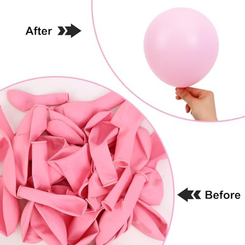 APLANET 150pcs Light Pink Balloons Different Sizes 18 12 10 5 Inch, Pastel Latex Balloons for Pink Themed Birthday Wedding Baby Shower Party, Grad Anniversary Supplies, Arch Kit Decoration - Image 5