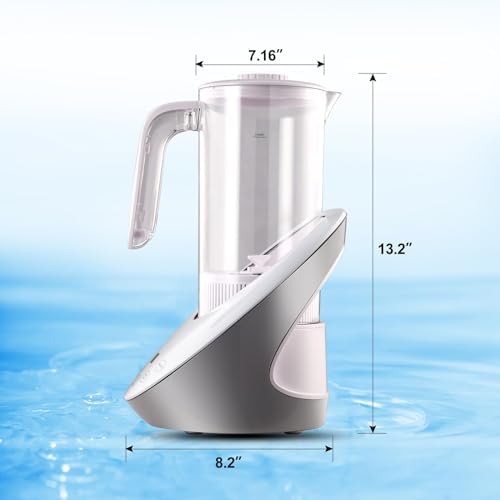 Hydrogen Water Ionizer Machine,Hydrogen Water Pitcher,Hydrogen Alkaline Water Generator Electrolysis Jug,Hydrogen Bottle with SPE and PEM Technology, Balanced pH Water Ionizer (Filter Element) - Image 5
