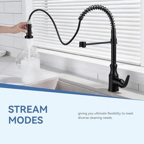 Kitchen Faucet Head Replacement with 2 Modes, Pull Down Spray Head for Kitchen Faucet, Kitchen Sink Sprayer Replacement Compatible with Moen, American Standard, Kohler Faucets - Image 5