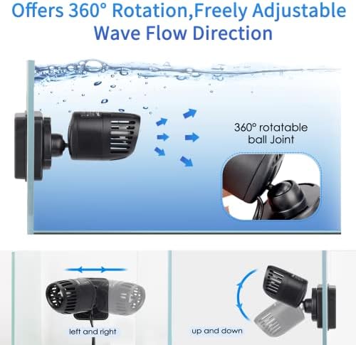 hygger Wave Maker for 40-100 Gallon Aquarium with Magnetic Mount Quiet Powerhead for Saltwater and Freshwater Fish Tank 1056 GPH - Image 2