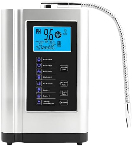 Alkaline Water Ionizer Water Purifier Machine， PH 3.5-10.5 ，Up to 600mV ORP 8000 Liters Per Filter7 Water SettingsAuto-CleaningIntelligent Voice Blue by Unknown