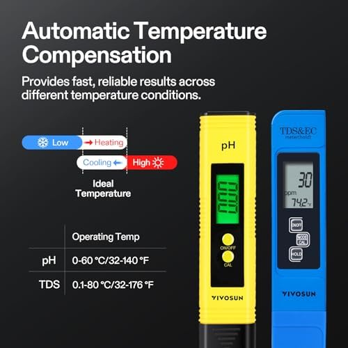 VIVOSUN Digital pH Meter TDS EC Meter for Water 0.01 Accuracy Hydroponics (Pack of 2) - Image 4