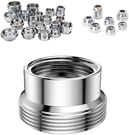 Faucet Adapter, Sink Hose Attachment for Faucet ，Extension Faucet Suitable for Connecting Sink Kitchen Bathroom Garden Faucet (female 5/8"-27T transform male 55/64"-27T) by DMBZG