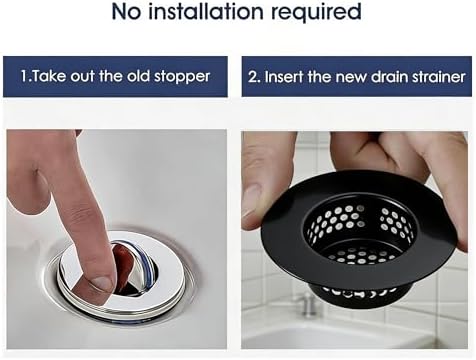2Pcs Polished Silver Shiny Drain Strainer - Fits 1.25"-1.60" Hole | Stainless Steel Hair Catcher for Bathroom/Bathtub/Laundry/RV Sink - Image 5