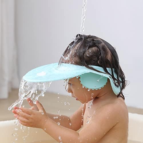 Baby shampoo cap shower visor shield hat kids bath Washing Hair rinser Prevents Water from Pooling in Face for To protect the eyes and ears of toddlers and children - Image 2