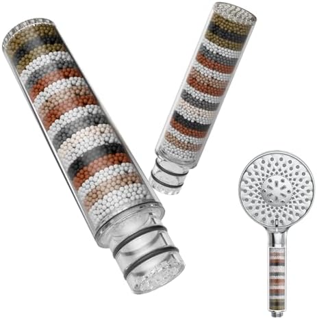 SR SUN RISE Shower Filter for Handheld Shower Head, 2-Pack Replacement Filters for Hard Water Remove Chlorine and Harmful Substances Only Fits SR SUN RISE Shower Head by SRSUNRISE