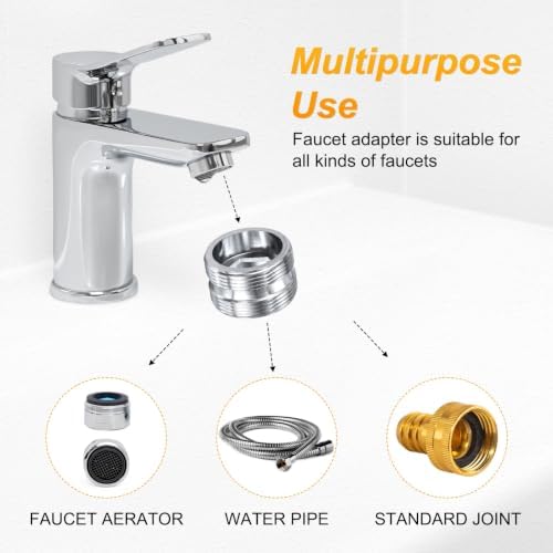 M METERXITY 1-Pack Faucet Adapter, M22 Male to M22 Male, for Kitchen - Image 6