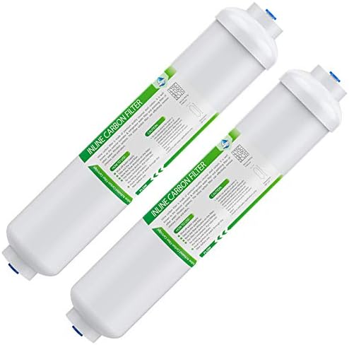 Membrane Solutions T33 Inline Post Carbon Water Filter 1/4" Quick-Connect by MembraneSolutions