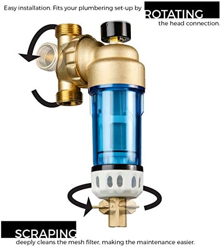 iSpring WSP50GR Spin Down Sediment Filter, 2 Push-Fit Fittings, 50 Micron - Image 2