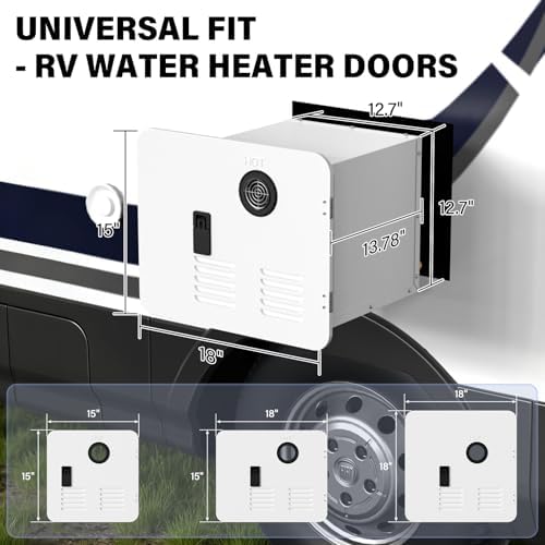 15 x 18 Inches RV Water Heater Door,RV Water Heater Replacement Cover Panel - Image 6