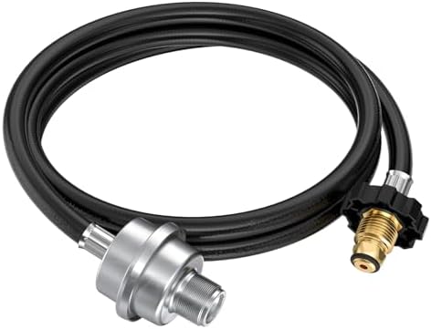 CALPOSE 6 Feet Propane Fuel Filter Hose F273699 for Mr.Heater Buddy Portable Buddy and Big Buddy Heaters, Heater Propane Hose with POL Adapter Connect 5-100lb Propane Tanks, Certification by EmpoweringYourEnergyNeeds
