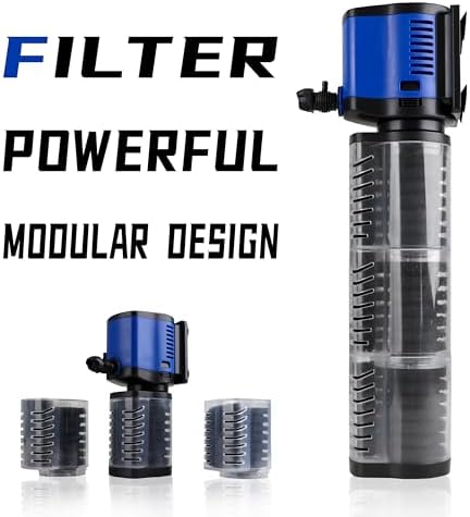 coospider-repta Aquarium Filter for 100-300 Gallons Tank, Powerful 660GPH Internal Fish Tank Filter, Pump Submersible Filter with Sponge for Large Fish Tanks, Turtle Tanks - Image 5