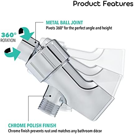 Barumi Livo Handheld Filtered Showerhead for Kids with PVC Hose & Shower Head Holder - Turtle/Turquoise - Image 6