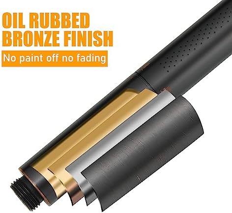 BESy Handheld Shower Head Sprayer Shower Wand Hand Shower Showerhead Bronze - Image 4