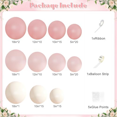 Pink Balloon Arch Kit for Baby Shower Bridal Shower Birthday Decorations - Image 6