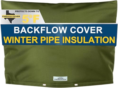 Insulated Backflow Preventer Pipe Pouch, 36W x 24H in, Green by CholilaCover