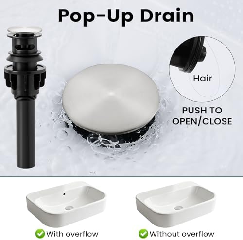 Bathroom Sink Faucet 3 Hole with Pull Down Sprayer, Brushed Nickel - Image 5