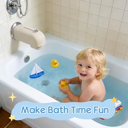 Roslim Faucet Cover Bathtub for Baby, Silicone Tub Spout Cover, Faucet Protector for Kids, Bath Spout Guard for Baby, Toddler Faucet Cover, Water Spout Cover for Child Safety, Universal Fit, Ivory - Image 6