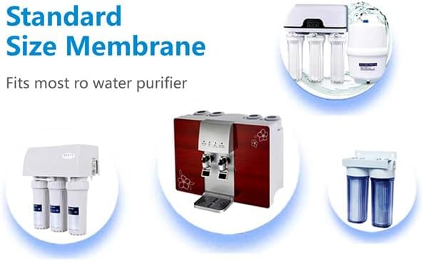 200 GPD RO Membrane Filter Replacement, 12" x 2.0" Reverse Osmosis Water Filter Membranes Replacement for Home Drinking Under Sink RO Water Filtration System - Image 6