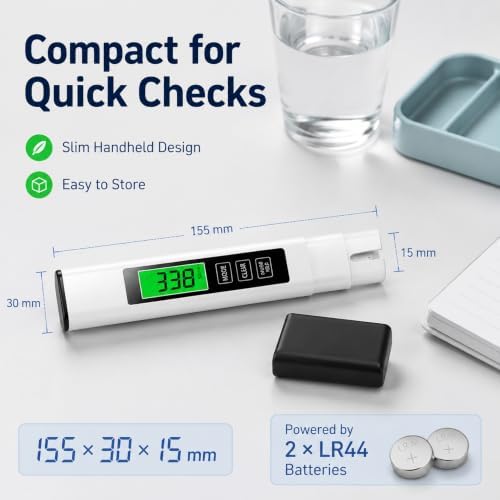 3 in 1 TDS Meter, EC/TDS/Temp Water Tester for Drinking Water, 0-999 PPM - Image 3