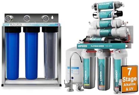 NU Aqua 7-Stage RO System with Pump + 3-Stage Whole House Filter System by NUAqua