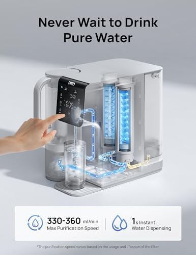 DREO Reverse Osmosis Water Filter Countertop, 7-Stage RO Water Filtration System, Installation-Free, Reduce TDS, Water Filter Pitcher for Home, Kitchen, 3:1 Pure to Drain, WF511 Upgraded - Image 6