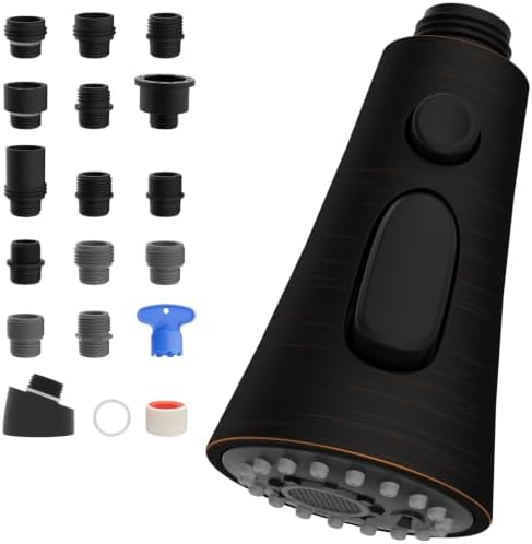 Hibbent cUPC Certified Kitchen Faucet Head Replacement with 15 Adapters by Hibbent