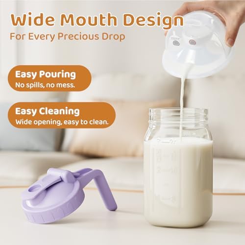 32 oz Breast Milk Pitcher, Glass Mason Jar Pitcher with Lid - Image 6