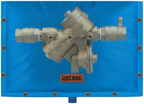 Backflow Preventer Insulated Cover (5°F) for Winter Freeze Protection, 21" W x 16" H Thickened Pressure Reducing Value & Well Pump Cover, Outdoor Waterproof Insulation Pouch for Sprinkler Valve, Blue by RICHIE