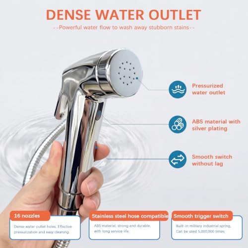 Dog Shower Attachment Kit, 8FT Hose & Handheld Dog Sprayer, No-Drill Holder - Image 5