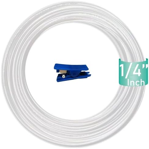 ESHIONG NSF Certified 1/4" O.D. Water tubing Hose Pipe for RO (Reverse Osmosis) Water Filter 330 Feet (100M)+Tube Cutter.… by ESHIONG