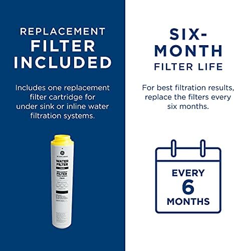 GE Under Sink Water Filter Replacement, Reduces Sediment, Rust & Other Impurities from Water, Easy Install, Fits GXRLQK Filtration System, Replace Every 6 Months, FQK1K (Pack of 4) - Image 6