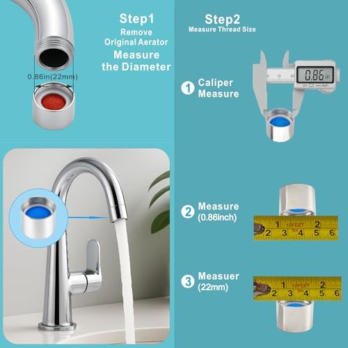 9 Pack Kitchen Faucet Aerator, 55/64 Inch Female Thread Sink Aerator - Image 3