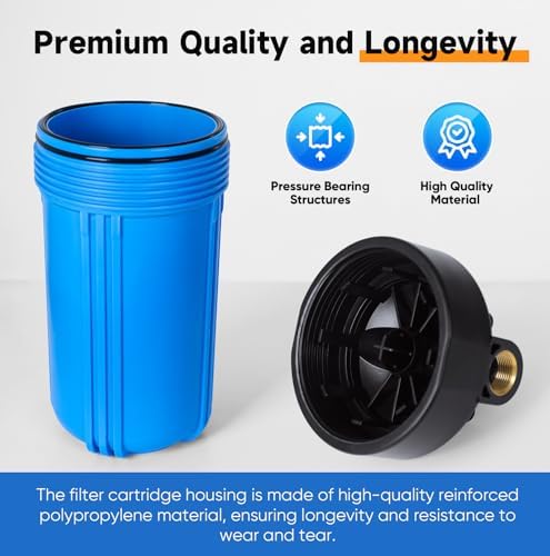 PUREPLUS 2-Stage Whole House Water Filter, NSF/ANSI 42, Sediment & Carbon - Image 6