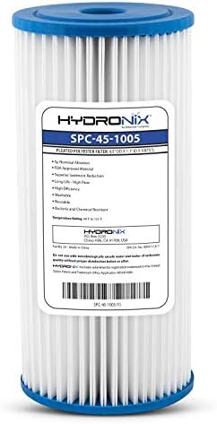 Hydronix - HYDRONIX-SPC-45-1005 SPC-45-1005 Polyester Pleated Filter 4.5" OD X 9 3/4" Length, 5 Micron by Hydronix