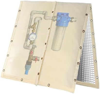 TOHONFOO 4-Way Open Backflow Preventer Pipe Cover Outside, 18"Wx24"H, Beige - Image 2