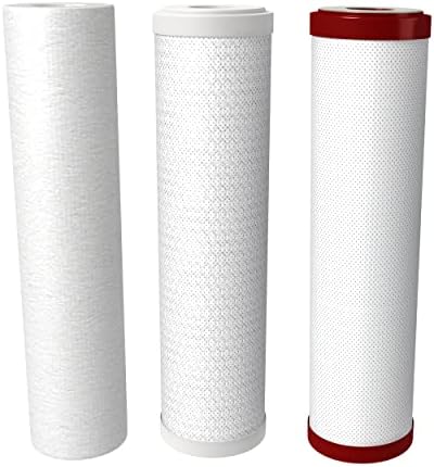 AquaticLife 10 in RO Pretreatment Filter Kit, Carbon Plus, 3-Pack by AQUATICLIFE