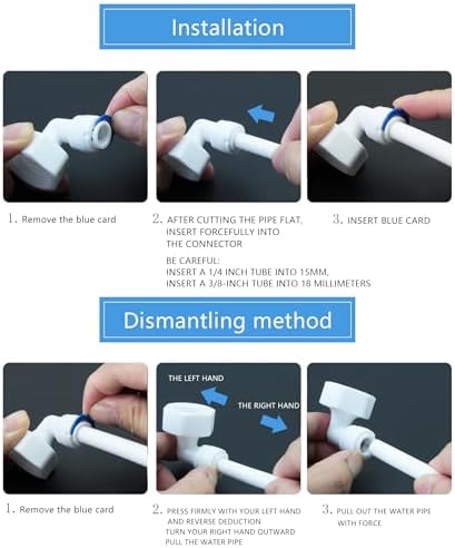 LYMLHVTG 3/4"Female Elbow to 3/8" OD Push Fit Adapter for RO Filter, 3 Pack - Image 5