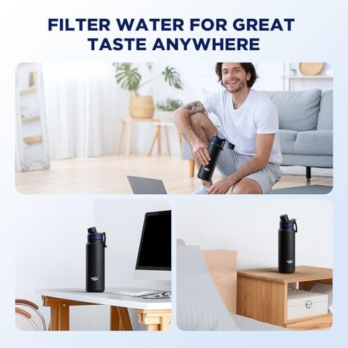 Membrane Solutions Replacement UF Filter for C3 Filtered Water Bottle, BPA-Free for Camping, Hiking, Backpacking and Travel (UFx2) - Image 7