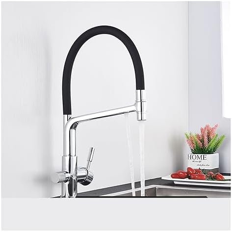 Black Water Filter Kitchen Faucet Hot and Cold Mixing Faucet 4 Colors Pure Water Faucet Kitchen Filter Faucet Water Purifier Faucet(Chrome) by Unknown