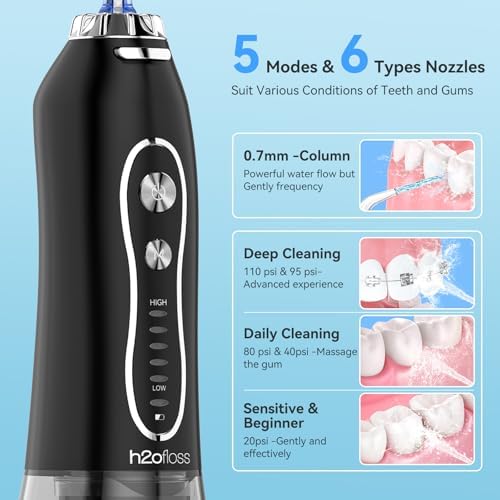 H2ofloss Water Flosser & Electric Toothbrush Combo, 2-in-1 Oral Clean Kit - Image 3