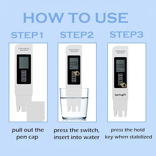 4 in 1 TDS Meter Digital Water Tester, 2026 New Water Quality Tester with EC Temp Color Display for Drinking Water Aquariums Hydroponics Pools (1 Pcs) - Image 5
