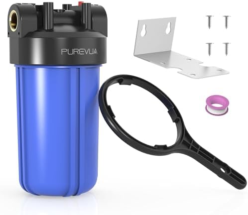 PWB10 Whole House Water Filter Housing Blue, Fits 10” x 4.5” Big Filters by Purevua