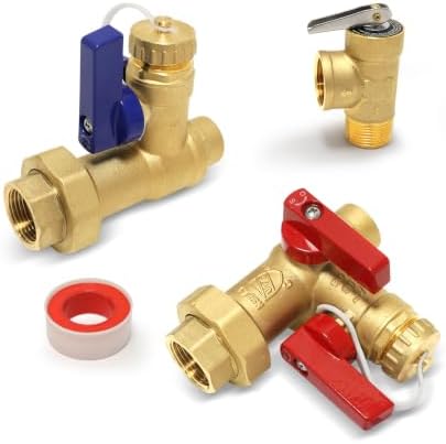 1 Set Niikappu Tankless Water Heater Service Valve Kit-FIPxSweat(TOOL033-1) by Unknown