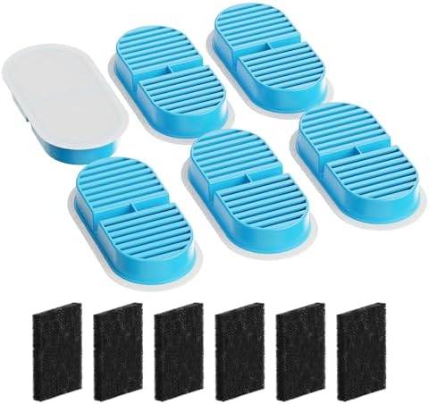 TOONIOOS Cat Water Fountain Filters: 12 Cat Fountain Filters Replacement for TOONIOOS W2 - Pet Fountain Filters - 3 Months Set of Pet Water Fountain Filter - 6 Carbon Filters + 6 Sponges Filters by TOONIOOS