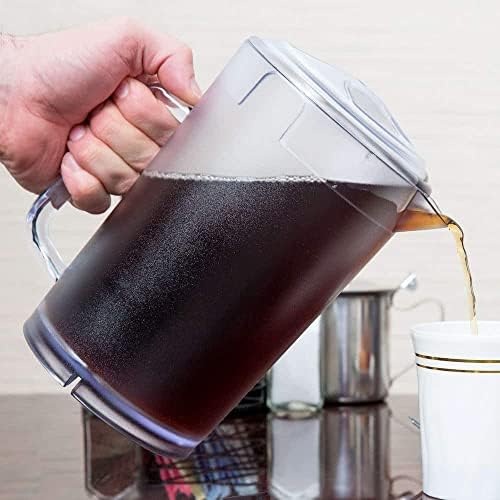 G.E.T. P-3064-1-CL-EC BPA-Free Textured Scratch-Resistant Plastic Pitcher with Lid, 2 Quart (64 Ounce), Clear (Pack of 12) - Image 7