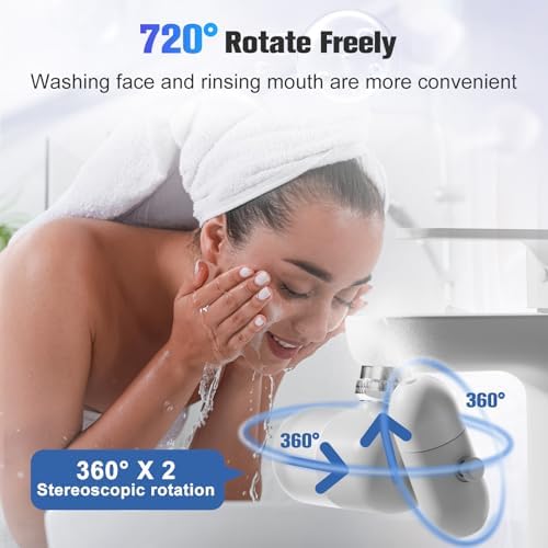 4 Modes Multifunctional Kitchen & Bathroom Water Filter for Sink Faucet with 2pcs Replacement Filters - 99.9% Chlorine Removal - Skin Hydration in 2 Weeks-Compatible with Most of Faucet - Image 5