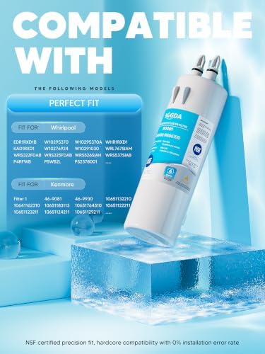 BOGDA W10295370A Water Filter Replacement Fit for EDR1RXD1, WHR1RXD1, Filter 1, W10295370, KAD1RXD1, P8RFWB2L, P8WB2L, P4RFWB, P5WB2L, 46-9081, 46-9930 Compatible with Whirl-pool Ken-more (4 Filters) - Image 4
