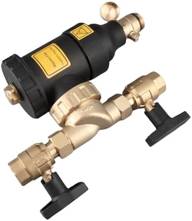 Zunate Magnetic Boiler Filter with 3/4 Inch Connector, 5μm Filtering Accuracy, Brass Wall Mounted Design for Heating and Cooling Systems - Image 3